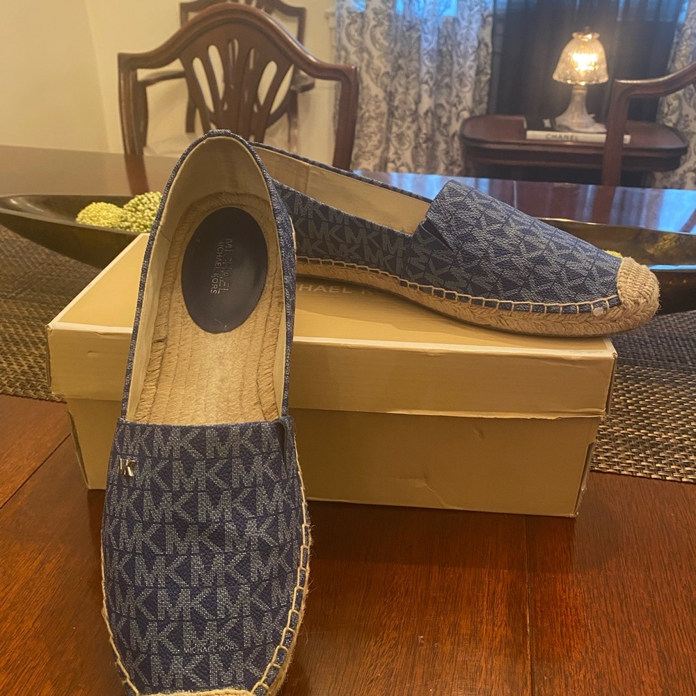 Michael Kors Blue Flats Espadrilles